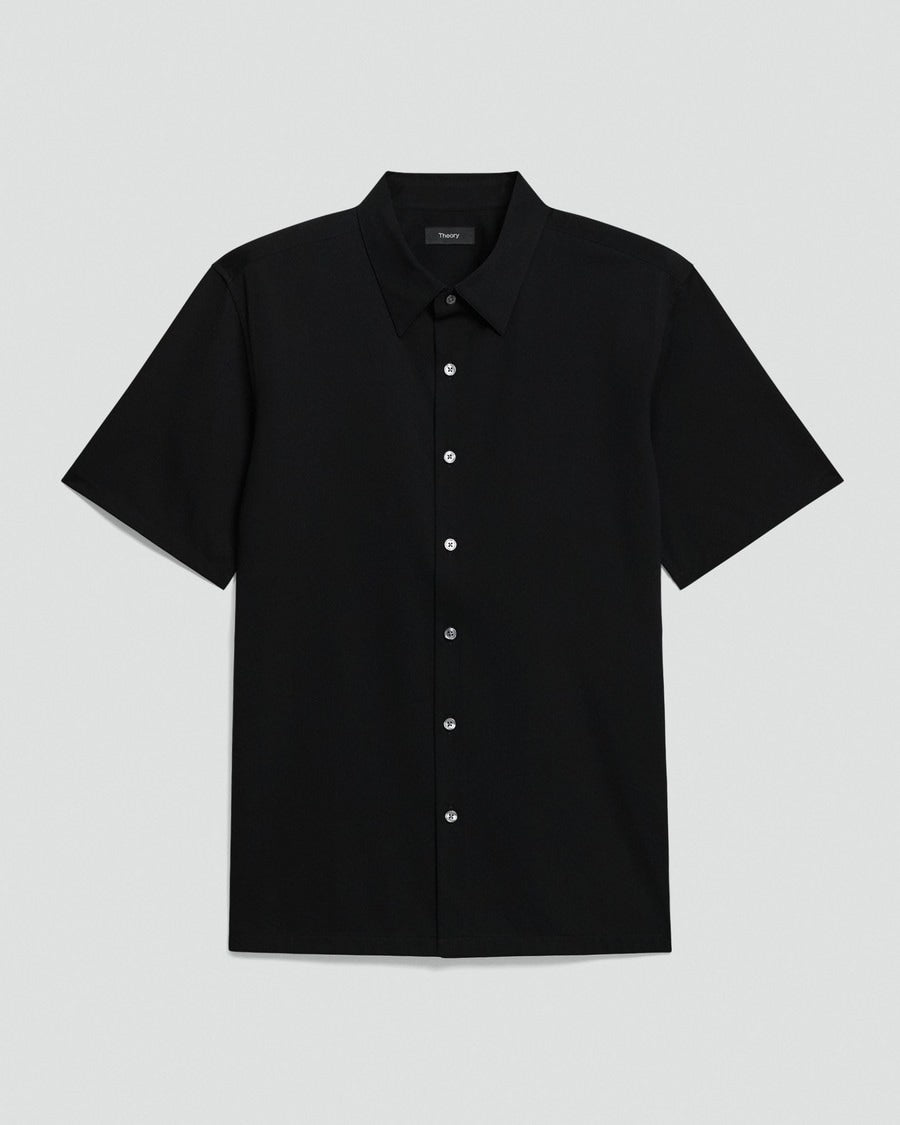 Irving Short-Sleeve Shirt in Structure Knit