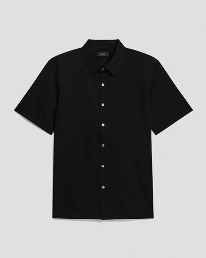 Irving Short-Sleeve Shirt in Structure Knit