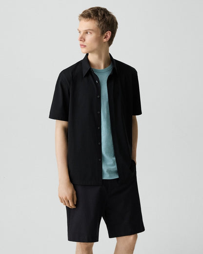 Irving Short-Sleeve Shirt in Structure Knit