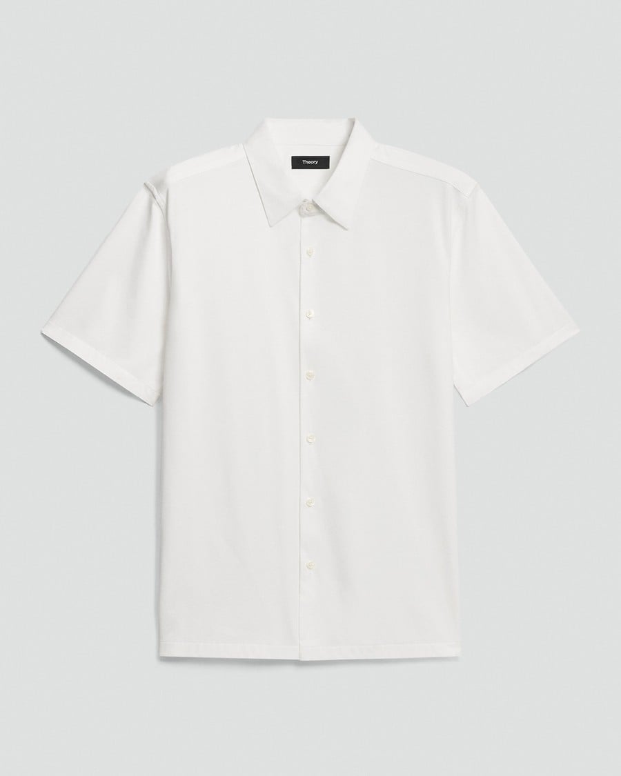 Irving Short-Sleeve Shirt in Structure Knit