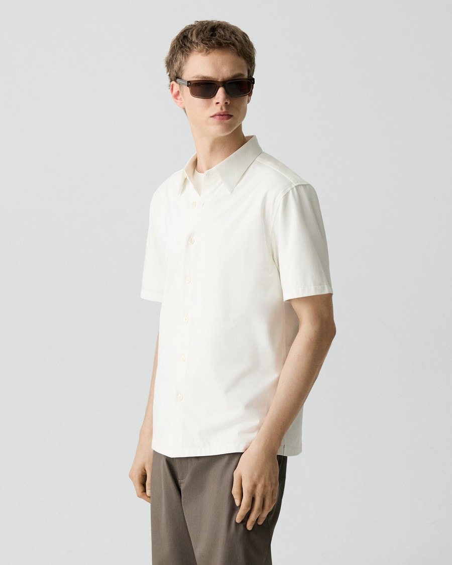 Irving Short-Sleeve Shirt in Structure Knit