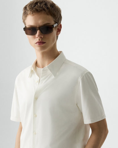 Irving Short-Sleeve Shirt in Structure Knit