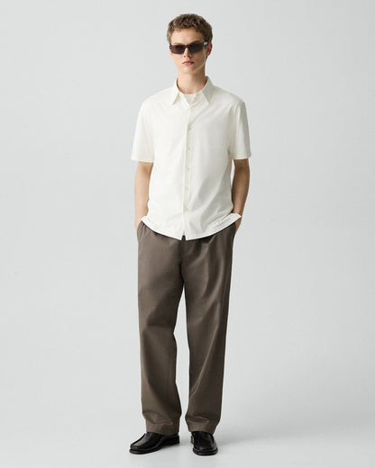 Irving Short-Sleeve Shirt in Structure Knit