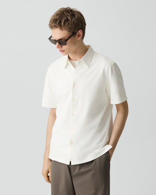 Irving Short-Sleeve Shirt in Structure Knit