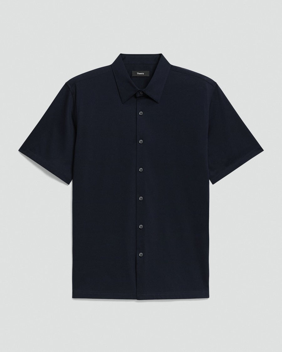 Irving Short-Sleeve Shirt in Structure Knit
