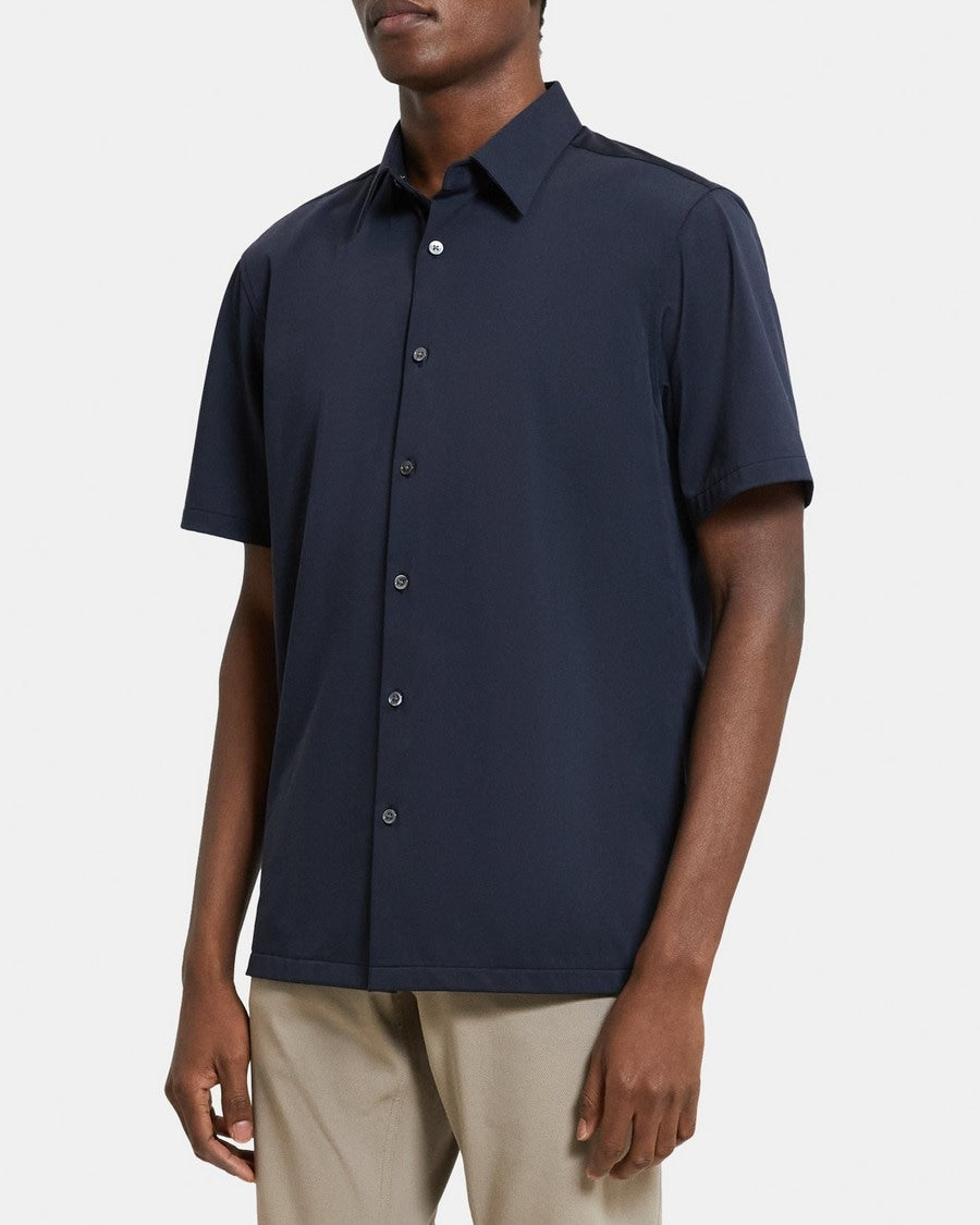 Irving Short-Sleeve Shirt in Structure Knit