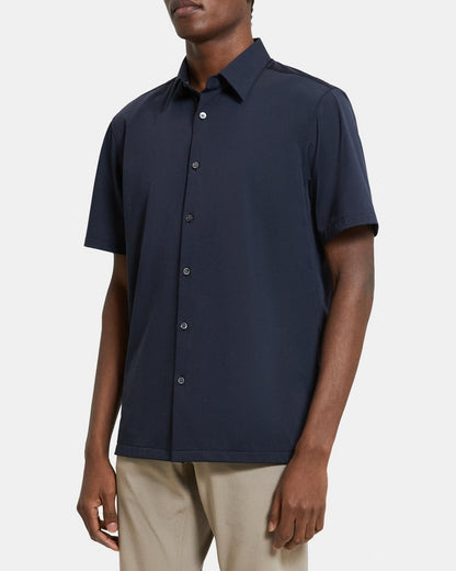 Irving Short-Sleeve Shirt in Structure Knit