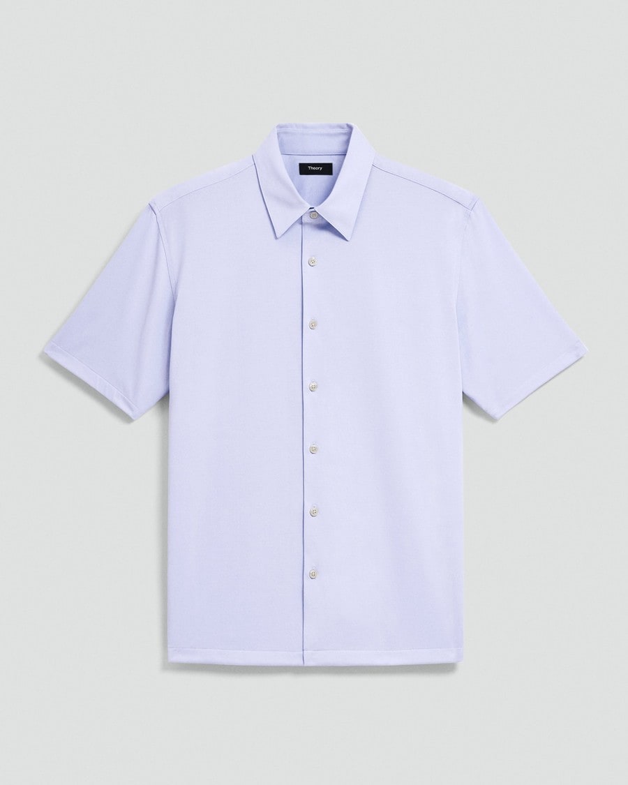 Irving Short-Sleeve Shirt in Structure Knit