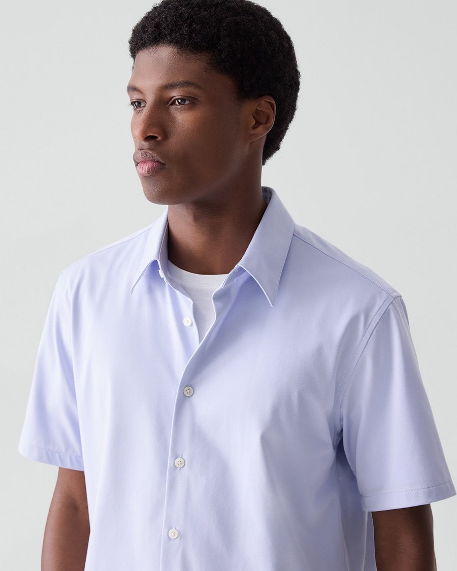 Irving Short-Sleeve Shirt in Structure Knit
