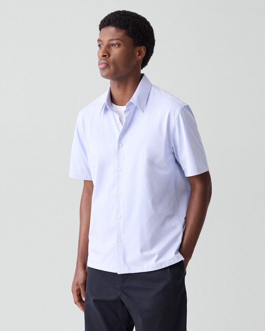 Irving Short-Sleeve Shirt in Structure Knit