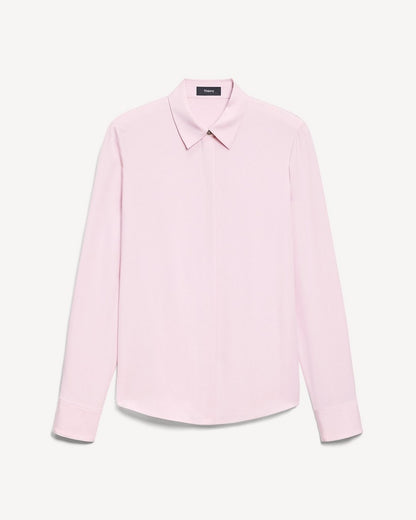 Fitted Shirt in Silk Georgette