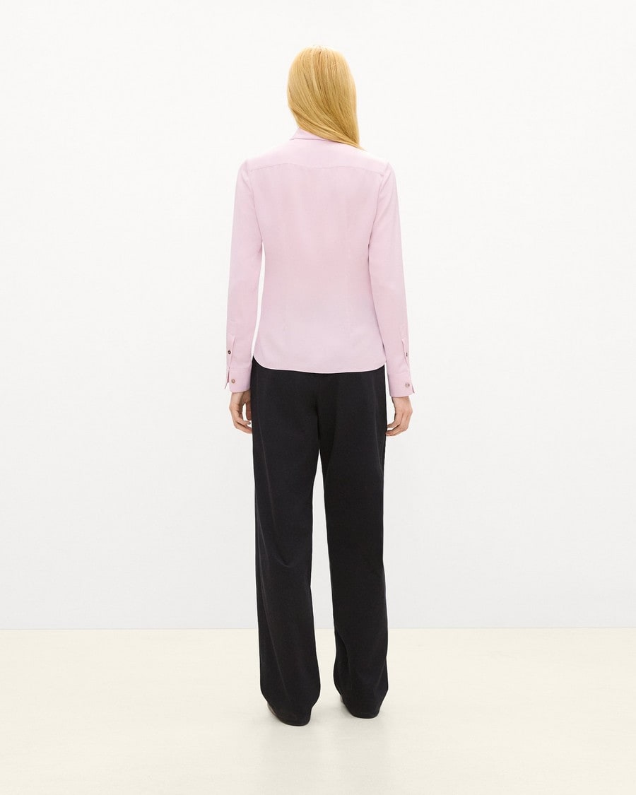 Fitted Shirt in Silk Georgette