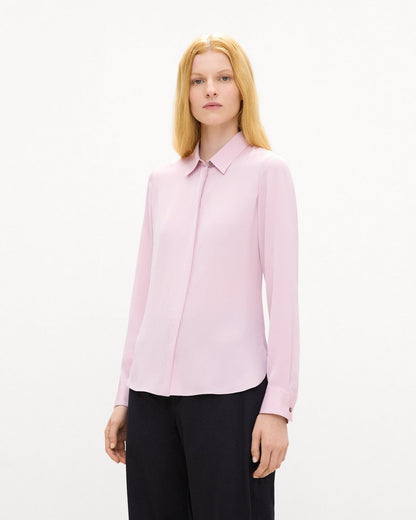 Fitted Shirt in Silk Georgette