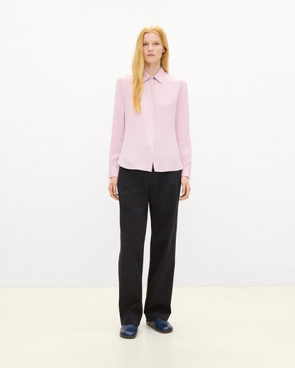 Fitted Shirt in Silk Georgette