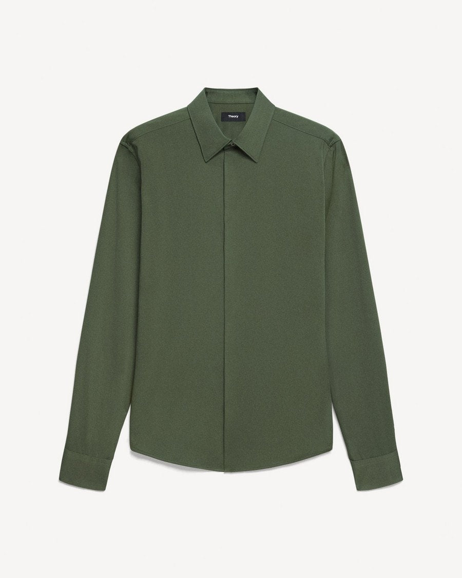 Fitted Shirt in Silk Georgette