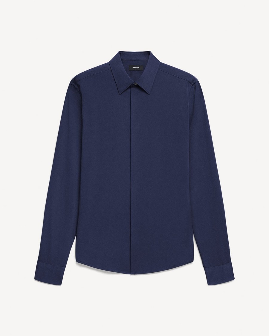 Fitted Shirt in Silk Georgette