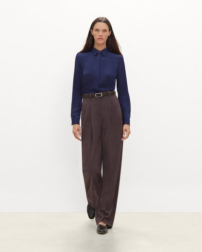 Fitted Shirt in Silk Georgette