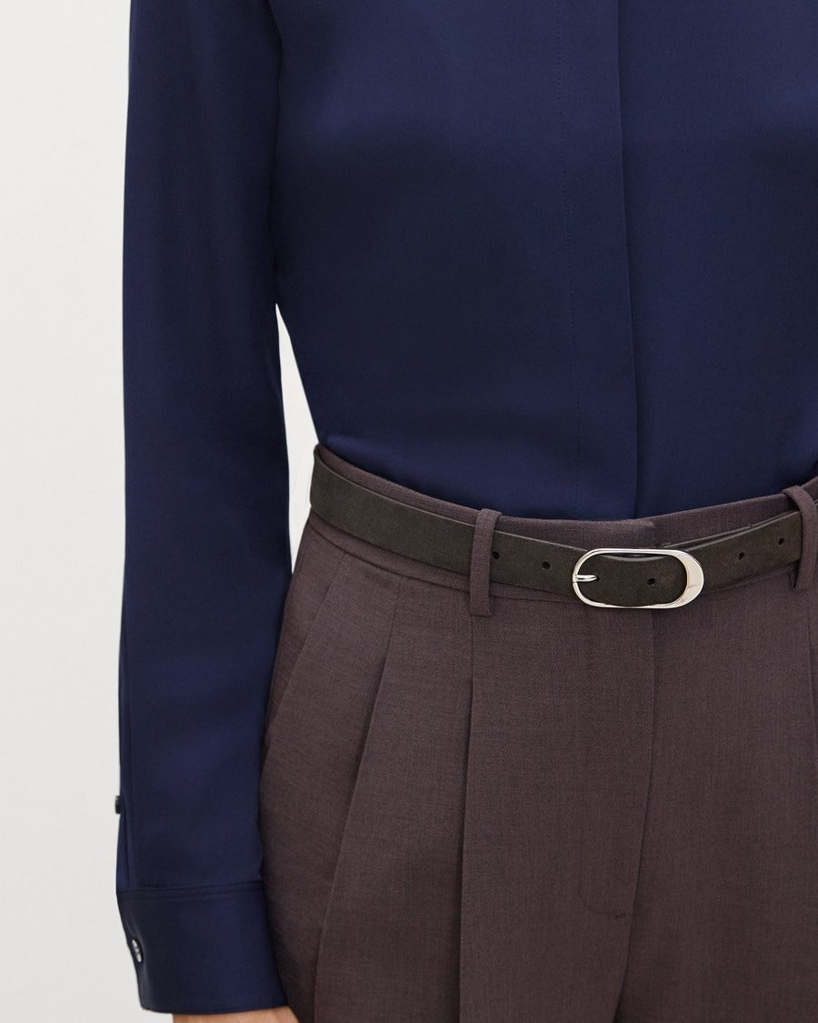 Fitted Shirt in Silk Georgette