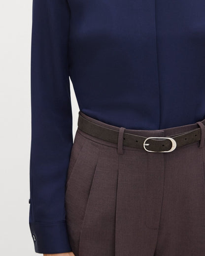 Fitted Shirt in Silk Georgette