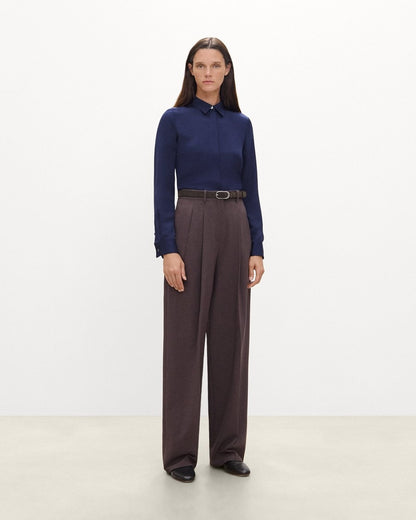 Fitted Shirt in Silk Georgette