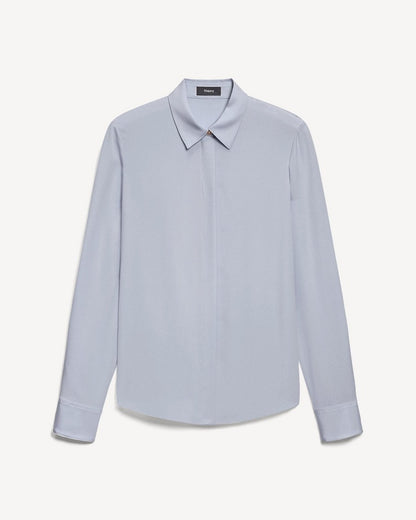 Fitted Shirt in Silk Georgette