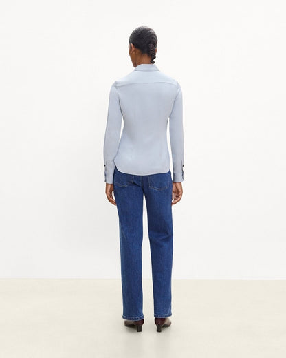 Fitted Shirt in Silk Georgette