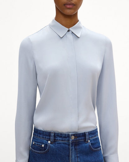 Fitted Shirt in Silk Georgette