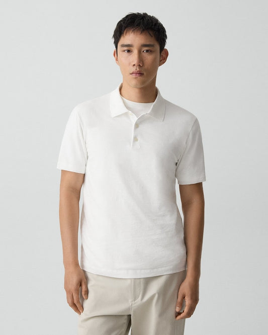 Bron Polo Shirt in Cosmos Slub Cotton