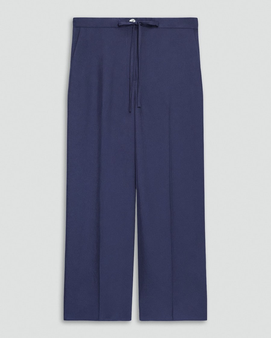 Cropped Wide-Leg Pant in Washed Twill