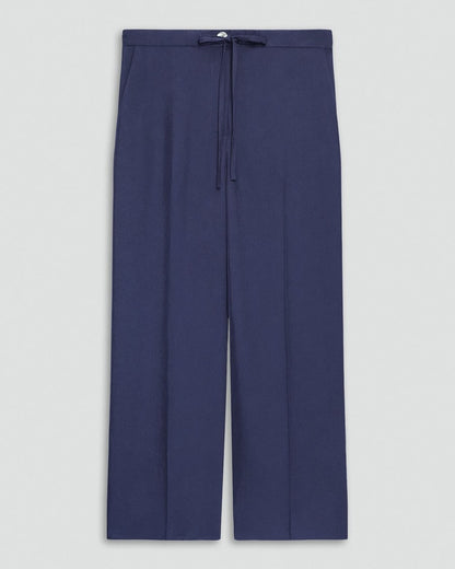 Cropped Wide-Leg Pant in Washed Twill