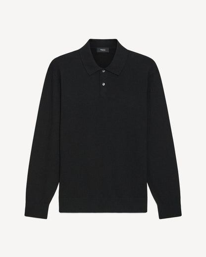 Goris Long-Sleeve Polo Shirt in Light Bilen