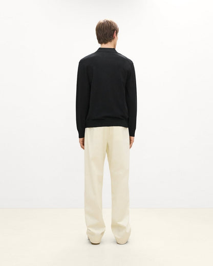 Goris Long-Sleeve Polo Shirt in Light Bilen