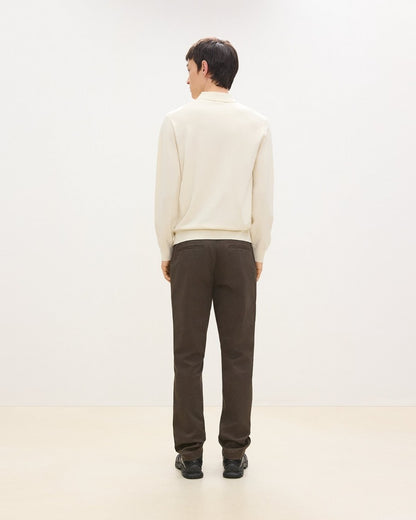 Goris Long-Sleeve Polo Shirt in Light Bilen