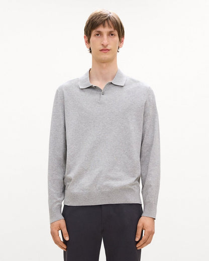 Goris Long-Sleeve Polo Shirt in Light Bilen