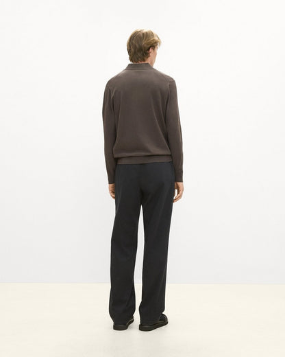 Goris Long-Sleeve Polo Shirt in Light Bilen