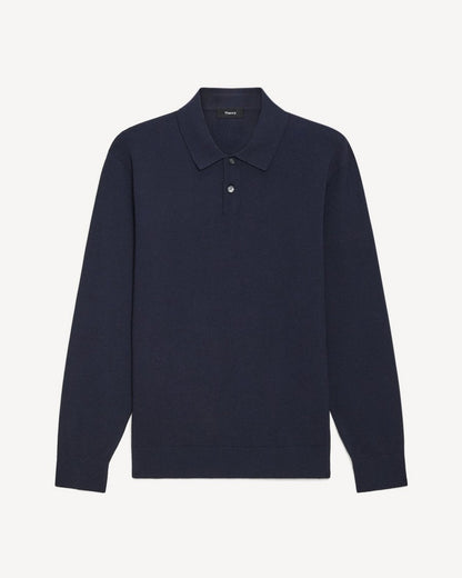 Goris Long-Sleeve Polo Shirt in Light Bilen