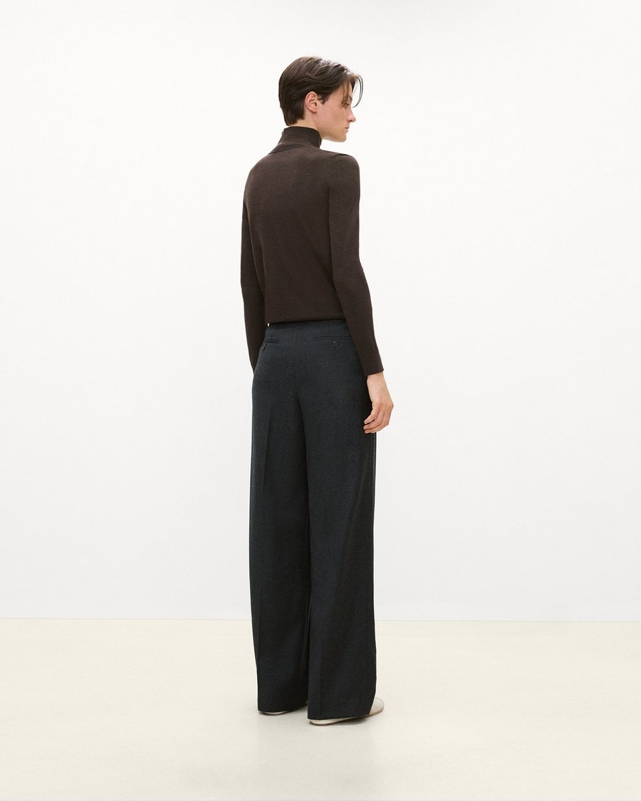 Double Pleat Pant, 29’’ in Sleek Flannel