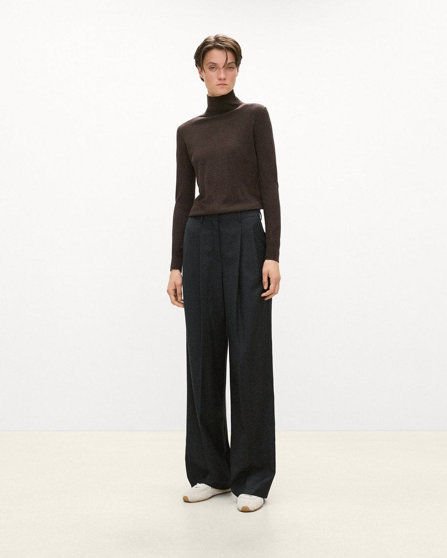 Double Pleat Pant, 29’’ in Sleek Flannel