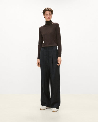Double Pleat Pant, 29’’ in Sleek Flannel