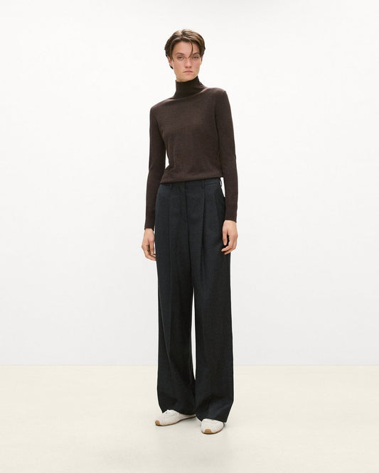 Double Pleat Pant, 29’’ in Sleek Flannel