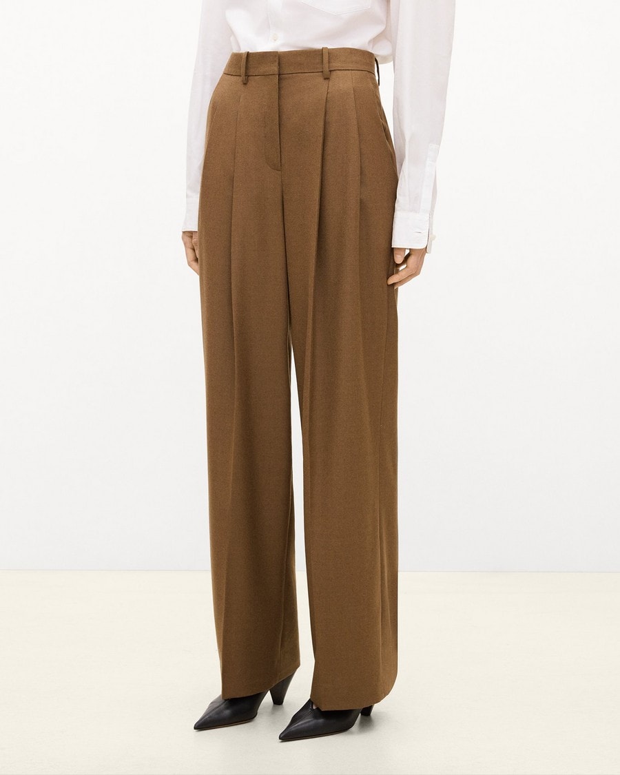 Double Pleat Pant, 29’’ in Sleek Flannel