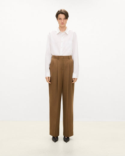 Double Pleat Pant, 29’’ in Sleek Flannel