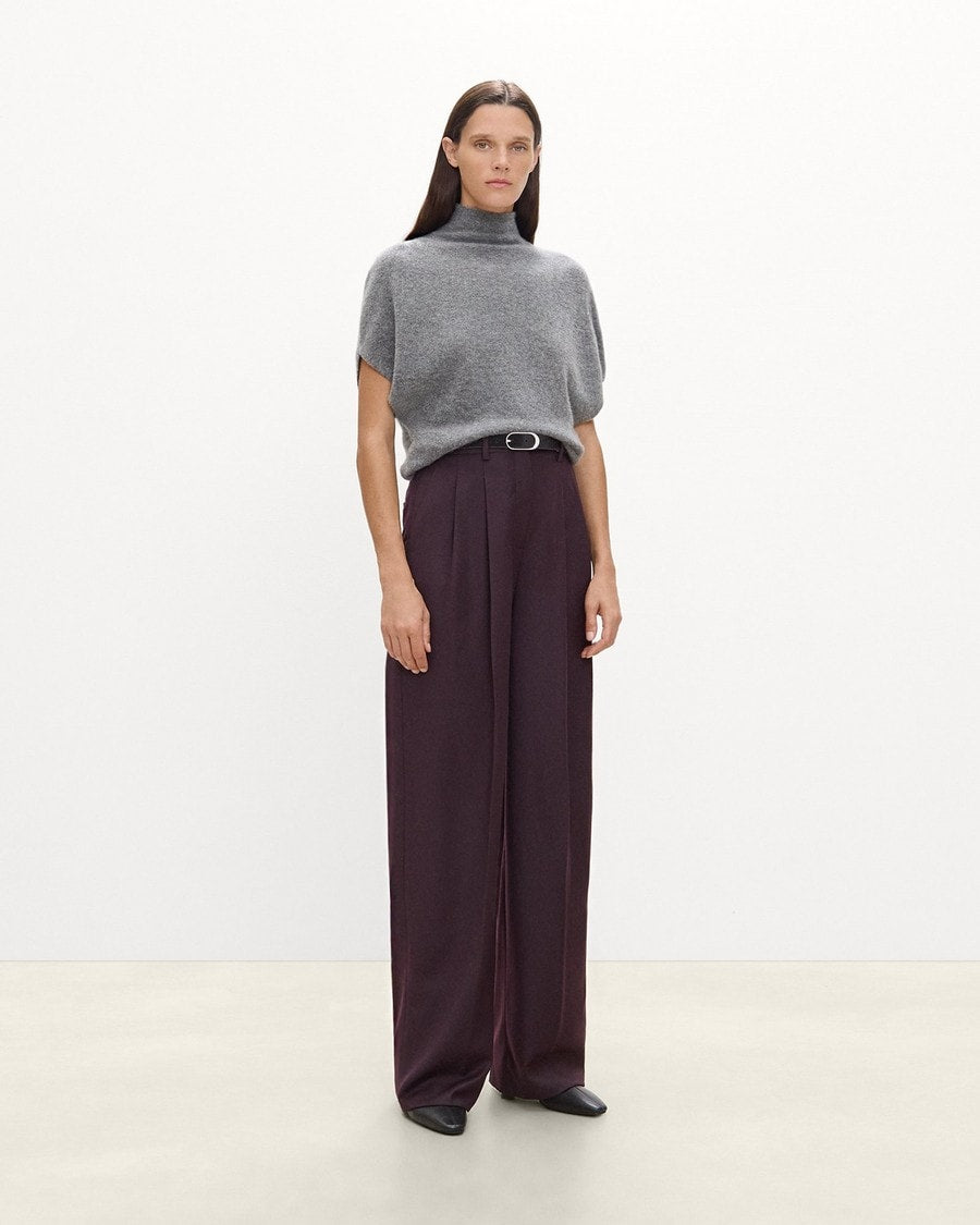 Double Pleat Pant, 29’’ in Sleek Flannel