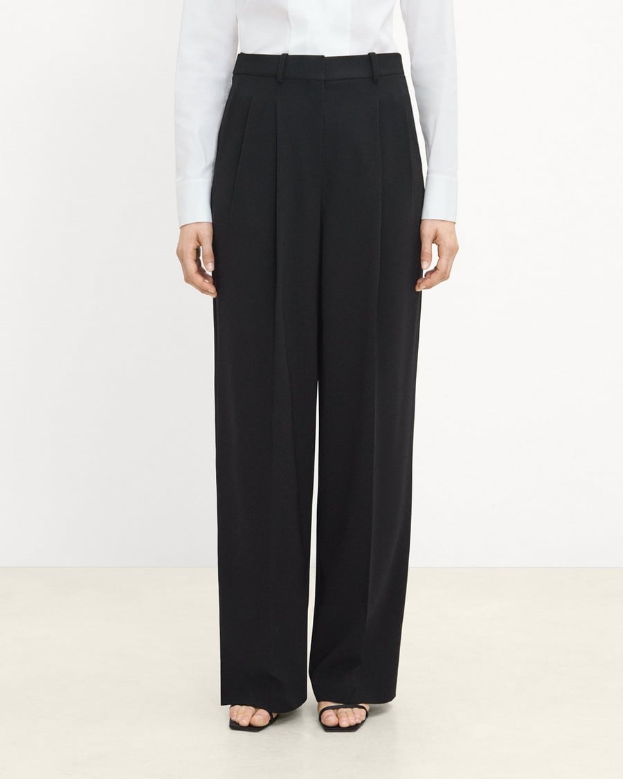 Double Pleat Pant in Admiral Crepe