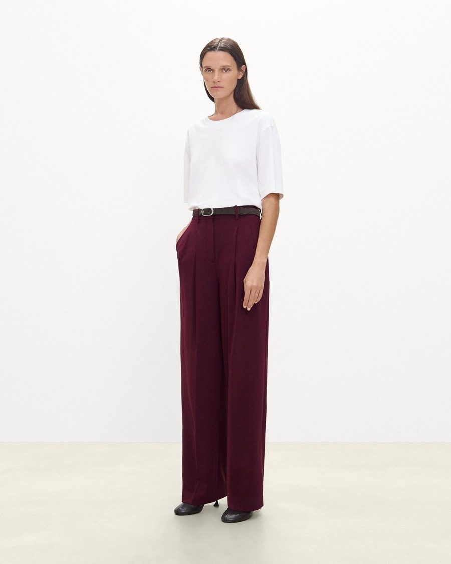 Double Pleat Pant in Admiral Crepe