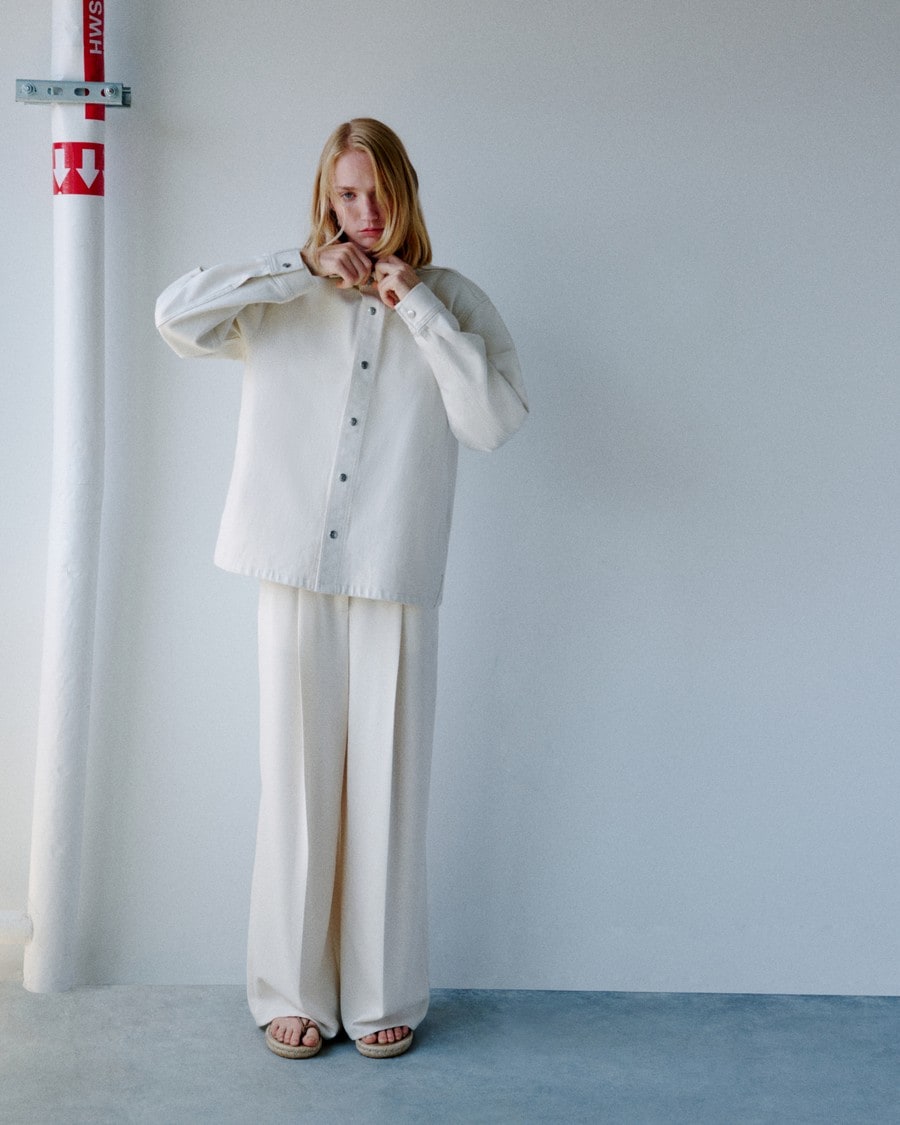 Double Pleat Pant in Admiral Crepe