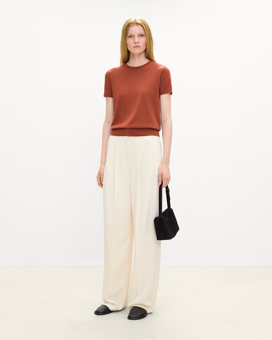 Double Pleat Pant in Admiral Crepe