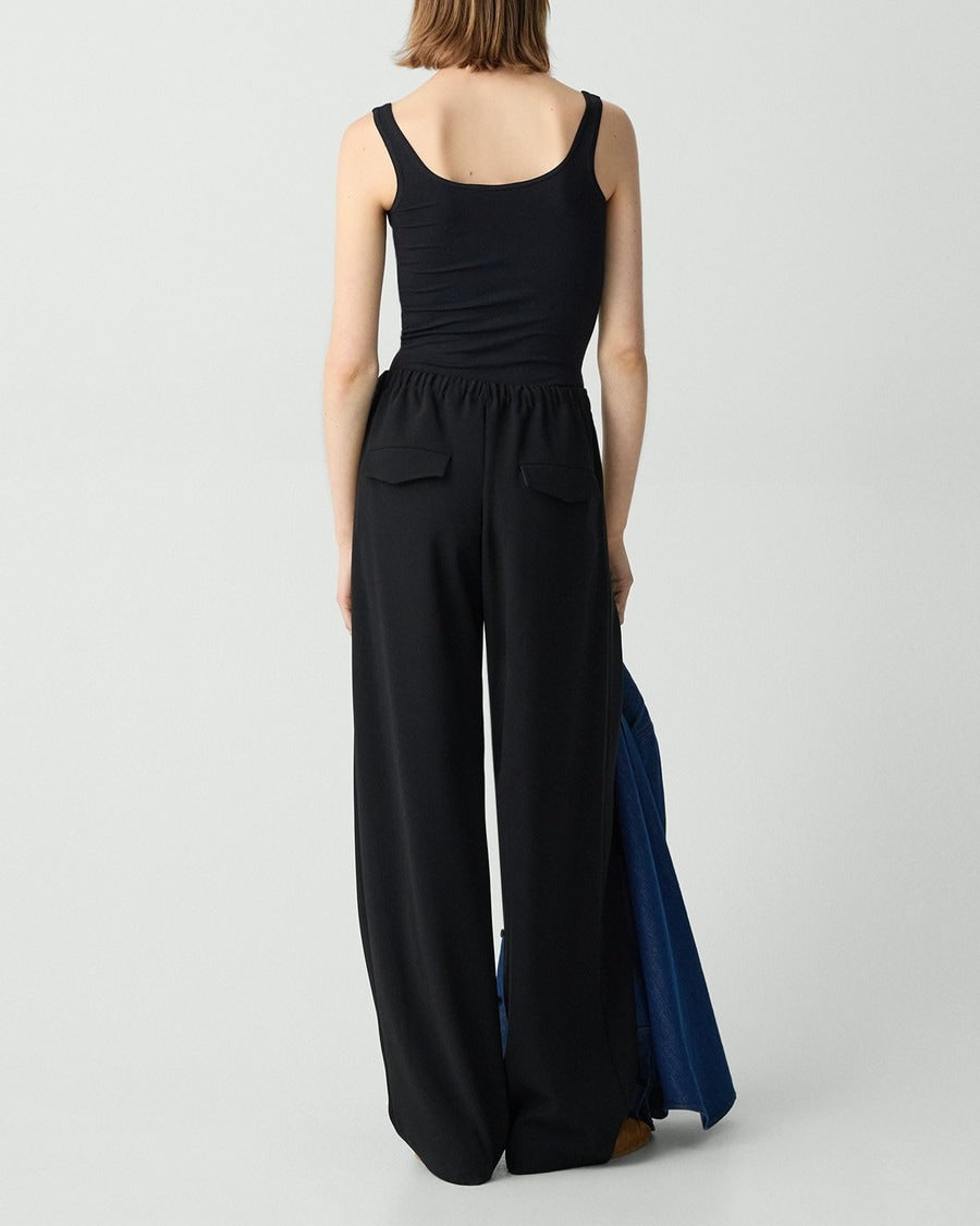 Pleated Pull-On Pant, 30'' in Admiral Crepe