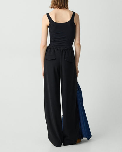 Pleated Pull-On Pant, 30'' in Admiral Crepe