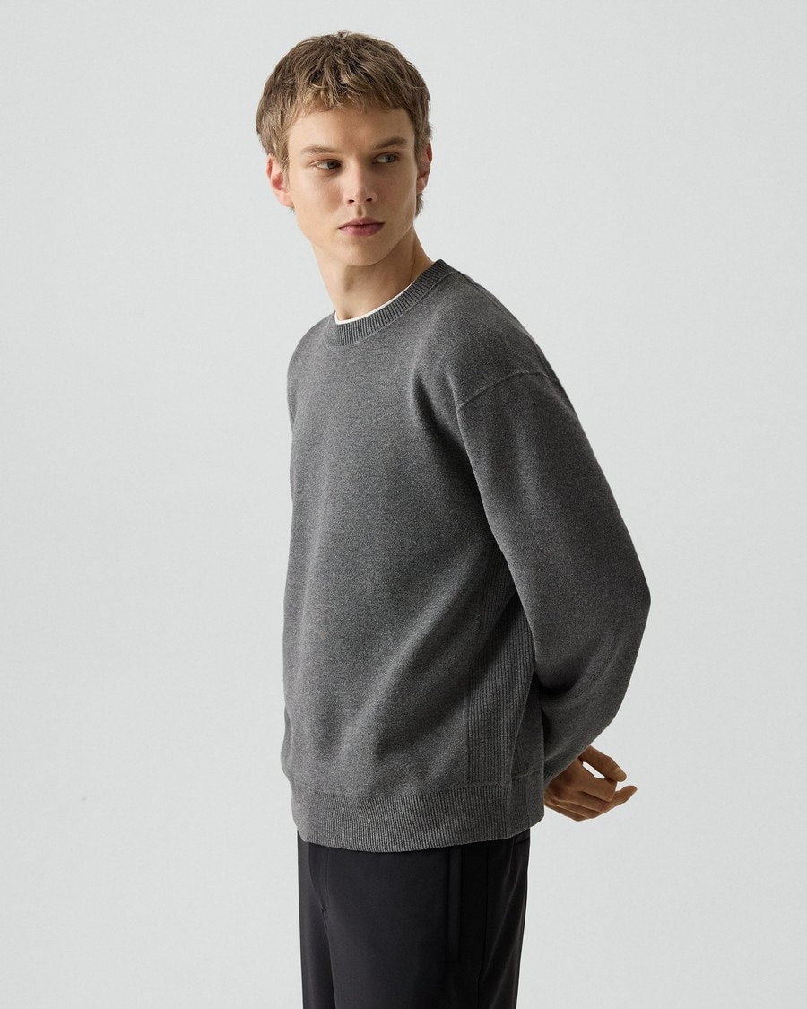 Relaxed Crewneck Sweatshirt in Light Bilen